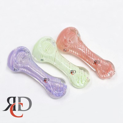 GLASS PIPE SLIME COLOR ART FLAT MOUTH GP5092 1CT